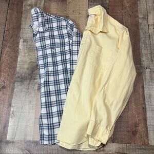 J. Crew Factory | BUNDLE Men's 100% Cotton Long Sleeve Button Down Shirts Sz L